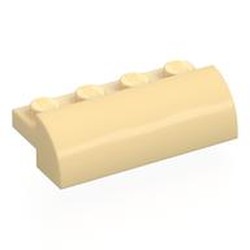 LEGO part 5842 Brick Curved 2 x 4 x 1 in Brick Yellow/ Tan
