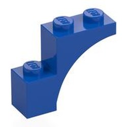 LEGO part 5850 Brick Arch 1 x 3 x 2, Straight End in Bright Blue/ Blue