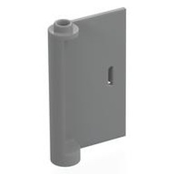 LEGO part 58380 Door 1 x 3 x 4 Right - Open Between Top and Bottom Hinge in Medium Stone Grey/ Light Bluish Gray