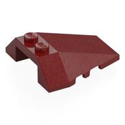 LEGO part 48933 Wedge Sloped 4 x 4 Triple, Stud Notches in Dark Red