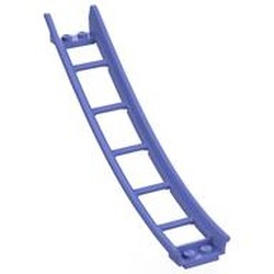 LEGO part 26559 Vehicle Track, Roller Coaster Ramp Large Lower Part, 6 Bricks Elevation in Blue Violet