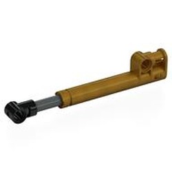 LEGO part 65151c02 Technic Shock Absorber 11L with Internal Spring, Black Top in Warm Gold/ Pearl Gold