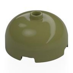 LEGO part 49308 Brick Round 3 x 3 Dome with Center Stud in Olive Green