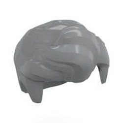 LEGO part 76925 Hair Front Quiffed Right in Medium Stone Grey/ Light Bluish Gray