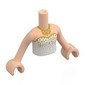 Minidoll Torso Girl with Light Nougat Arms and Hands with print