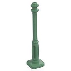 LEGO part 11062 Lamp Post 2 x 2 x 7 with 4 Base Flutes in Sand Green