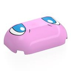 LEGO part 7525pr0003 Brick Round, Curved Triple 2 x 4, No Studs with print in Light Purple/ Bright Pink