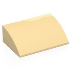 LEGO part 7652 Windscreen Curved 4 x 6 x 2 in Brick Yellow/ Tan
