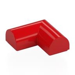 LEGO part 79757 Brick Curved 2 x 2 x 2/3 Double, Corner, No Studs in Bright Red/ Red
