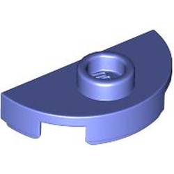 LEGO part 1745 Plate Round 1 x 2 Half Circle with Stud (Jumper) in Blue Violet