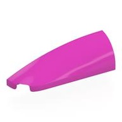 LEGO part 7206 Slope Curved 1 x 4 with Stud Notch Left in Bright Purple/ Dark Pink