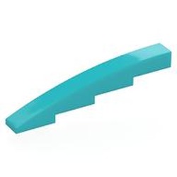 LEGO part 7217 Slope Curved 1 x 8 x 1 2/3 in Medium Azure