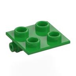 LEGO part 6134 Hinge Brick 2 x 2 Top Plate Thin in Bright Green