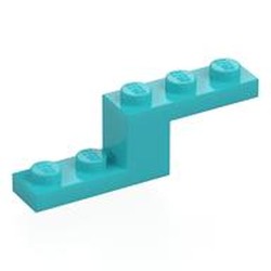 LEGO part 5712 Bracket 5 x 1 x 1 1/3 in Medium Azure