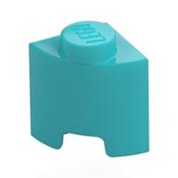 LEGO part 7532 Brick Round, Quarter 1 x 1 in Medium Azure