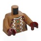 Torso, Medium Nougat Arms, Dark Red Hands with print