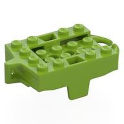 LEGO part 26021 Vehicle Base, Roller Coaster Car 4 x 5 in Bright Yellowish Green/ Lime