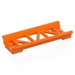 LEGO part 26022 Vehicle Track, Roller Coaster Straight 8L in Bright Orange/ Orange