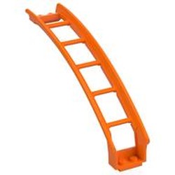 LEGO part 26560 Vehicle Track, Roller Coaster Ramp Large Upper Part, 6 Bricks Elevation in Bright Orange/ Orange