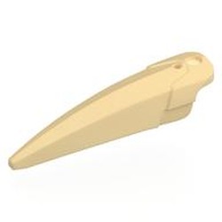 LEGO part 15362 Large Figure Limb Cover / Claw / Spike Large with Axle in Brick Yellow/ Tan