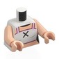 Torso, Light Nougat Arms and Hands with print