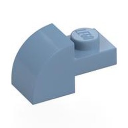LEGO part 5841 Brick Curved 1 x 2 x 1 with Curved Top in Sand Blue