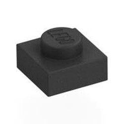 LEGO part 3024 Plate 1 x 1 in Titanium Metallic / Pearl Titanium