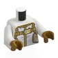 Torso, White Arms, Pearl Gold Hands with print