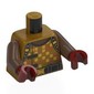 Torso, Umber Brown Arms, Dark Red Hands with print