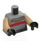 Torso, Warm Tan Arms, Black Hands with print