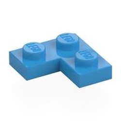 LEGO part 2420 Plate 2 x 2 Corner in Dark Azure