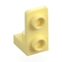 LEGO part 73825 Bracket 1 x 1 - 1 x 2 Inverted in Cool Yellow/ Bright Light Yellow