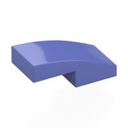 LEGO part 11477 Slope Curved 2 x 1 No Studs [1/2 Bow] in Blue Violet