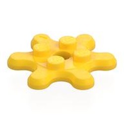 LEGO part 35442 Plate Special 2 x 2 Splat Gear, 6 Teeth in Bright Yellow/ Yellow