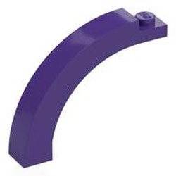 LEGO part 5845 Brick Arch 1 x 5 x 3 1/3 Curved Top in Medium Lilac/ Dark Purple