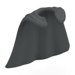 LEGO part 5725 Minifig Neckwear Cape Smooth in Dark Stone Grey / Dark Bluish Gray