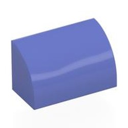 LEGO part 37352 Brick Curved 1 x 2 x 1 No Studs in Blue Violet