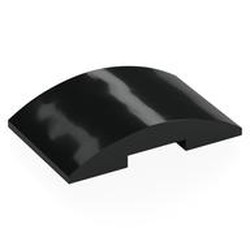 LEGO part 78522 Brick Curved 4 x 6 Double, 2 x 4 Cutout in Black