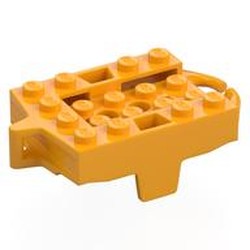 LEGO part 26021 Vehicle Base, Roller Coaster Car 4 x 5 in Flame Yellowish Orange/ Bright Light Orange