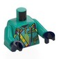 Torso, Dark Turquoise Arms, Dark Blue Hands with print