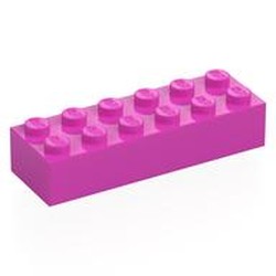 LEGO part 2456 Brick 2 x 6 in Bright Purple/ Dark Pink