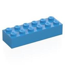LEGO part 2456 Brick 2 x 6 in Dark Azure