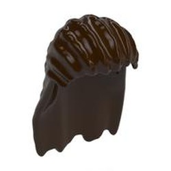 LEGO part 2123 Hair Long Dreadlocks in Dark Brown