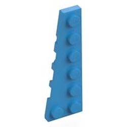 LEGO part 78443 Wedge Plate 6 x 2 Left in Dark Azure