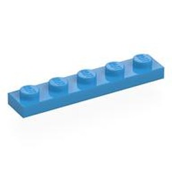 LEGO part 78329 Plate 1 x 5 in Dark Azure