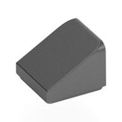 LEGO part 54200 Brick Sloped 30° 1 x 1 x 2/3 (Cheese Slope) in Cool Silver Drum Lacquered / Metallic Silver