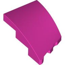 LEGO part 80177 Slope Curved 3 x 2 with Stud Notch Left in Bright Purple/ Dark Pink