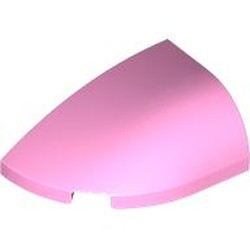 LEGO part 6822 Slope Curved 3 x 2 Beveled with Stud Notch Left in Light Purple/ Bright Pink