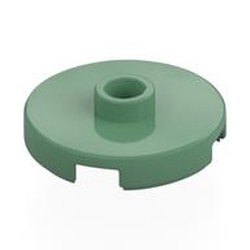 LEGO part 18674 Plate Special Round 2 x 2 with Center Stud (Jumper Plate) in Sand Green