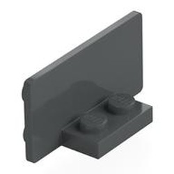 LEGO part 7452 Bracket 1 x 2 - 2 x 4 Inverted in Dark Stone Grey / Dark Bluish Gray